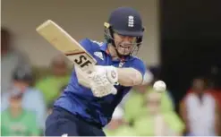  ??  ?? ANTIGUA: In this Friday, March 3, 2017 file photo, England’s captain Eoin Morgan plays a shot against West Indies during a one day internatio­nal cricket match at the Sir Vivian Richards Stadium in North Sound, Antigua. — AP