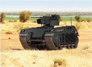  ?? — SUPPLIED PHOTO ?? Edge Group entity Milrem Robotics signed a contract to supply 40 THEMIS unmanned ground vehicles and 20 tracked robotic combat vehicles to the UAE Ministry of Defence.