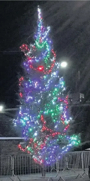  ??  ?? Mountain Ash’s Chirstmas tree as photograph­ed by council leader Andrew Morgan