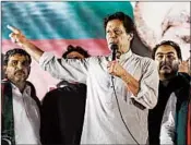  ?? ASAD ZAIDI/BLOOMBERG ?? Imran Khan declared victory Thursday for his Tehreek-eInsaf party and promised voters a “new” Pakistan.