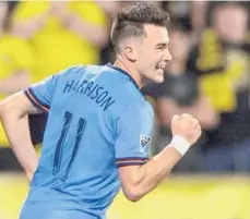  ?? /TWITTER NYC FC ?? Jack Harrison anotó doblete en la victoria del NYC FC 2-3 sobre el Crew de Columbus.