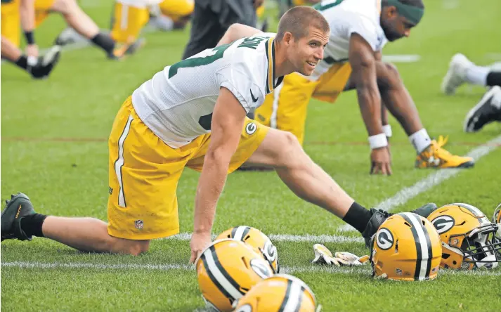  ?? MARK HOFFMAN, MILWAUKEE JOURNAL SENTINEL ?? “I can’t sit here and say it’ll be an easy adjustment,” says Packers wideout Jordy Nelson, who missed the 2015 season after catching 98 passes for 1,519 yards in 2014.