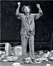  ??  ?? Full pelt: Glenda Jackson in Sam Gold’s staging of King Lear