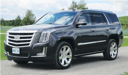  ?? JIL MCINTOSH/DRIVING.CA ?? The 2016 Cadillac Escalade has lots of high-end features, but still drives like a truck.