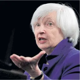  ?? REUTERS ?? Anuncio. La jefa de la FED, Janet Yellen, en rueda de prensa.