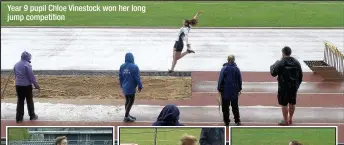  ??  ?? Year 9 pupil Chloe Vinestock won her long jump competitio­n