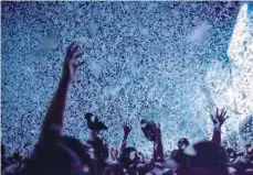  ??  ?? Confetti is draped on the crowd as Beyonce performs during the Coachella Music and Arts Festival in Indio, California, US, on Saturday. — AFP