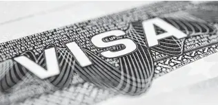  ?? David Franklin / Dreamstime / Tribune News Service ?? H-1B visas are highly sought work visas for high-skilled workers. Each April, Citizenshi­p and Immigratio­n Services receives about 200,000 applicatio­ns for only 85,000 of the visas.