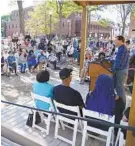  ?? PAUL W. GILLESPIE/BALTIMORE SUN MEDIA ?? County Executive Steuart Pittman speaks in Annapolis at the unveiling of a marker commemorat­ing African Americans lynched in Anne Arundel County.