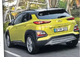  ??  ?? DASH OF COLOUR: The new Hyundai Kona has broad appeal