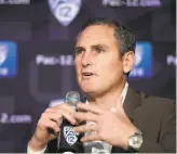  ?? D. Ross Cameron / Associated Press 2019 ?? Pac12 Commission­er Larry Scott will depart in June, ending an 11year tenure in which the conference landed a huge TV deal but struggled to keep up with Power 5 peers in revenue and exposure.