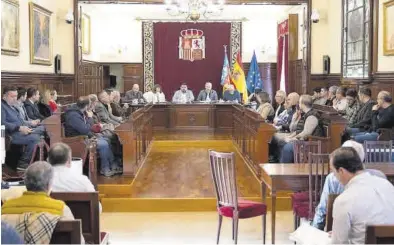  ?? JAVIER VILAR ?? El Palau Provincial de les Aules acogió la Asamblea del Consorcio Provincial de Bomberos de la Diputación de Castellón.