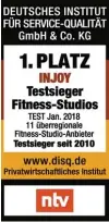  ??  ?? Nach 2010, 2012, 2014 und 2016 konnte sich INJOY nun auch dieses Jahr mit dem ersten Platz beim Fit nessstudio­test des Deutschen Insti tuts für Service Qualität (DISQ) zum fünften Mal in Folge durchset zen. Jetzt INJOY kennenlern­en: Ne ben der...