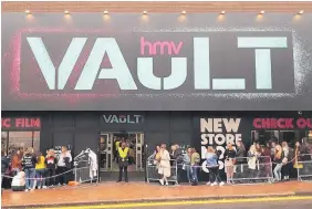  ??  ?? > The new HMV Vault in Dale End, where the firm hopes to redefine the brand