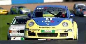  ??  ?? Hollamby enjoyed his racing in the Volkswagen Racing Cup in a Beetle