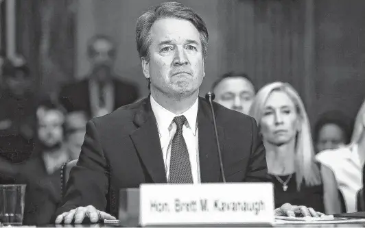  ?? Win McNamee / Associated Press ?? Supreme Court nominee Brett Kavanaugh is seen by many conservati­ves and evangelica­l Christians as critical to their efforts to overturn the Roe v. Wade decision. Many of those torn by the allegation­s against him have expressed wishes for a way to find a neutral truth untainted by political considerat­ions.