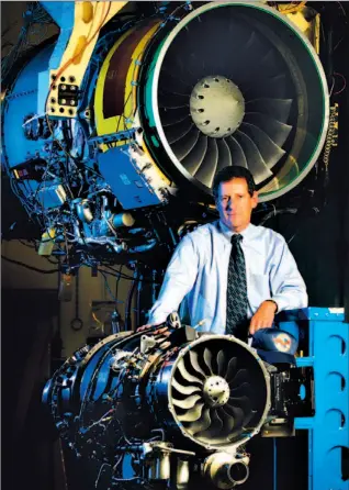  ?? PETER POWER/TORONTO STAR ?? Dan Breitman, vice-president of Pratt & Whitney’s Mississaug­a facility, is counting on the company’s small turbofan engines to be a big hit with aircraft-building firms interested in making microjets.