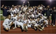  ?? AUSTIN HERTZOG - MEDIANEWS GROUP FILE ?? Spring-Ford celebrates its Pioneer Athletic Conference championsh­ip win over Perkiomen Valley in 2019.