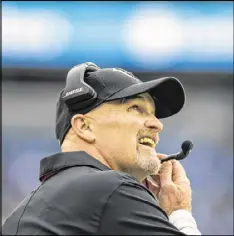  ?? BOB LEVERONE / ASSOCIATED PRESS ?? A two-year sample size proves the playoff-bound Falcons made a good choice by selecting Dan Quinn (above) from a field of head-coaching candidates that included fan favorite Rex Ryan.