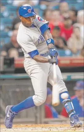  ??  ?? Alfonso Soriano is on pace for a 30-home run, 100-RBI season. It wasn’t that long ago that he was considered dead weight. | BOB LEVEY~GETTY IMAGES