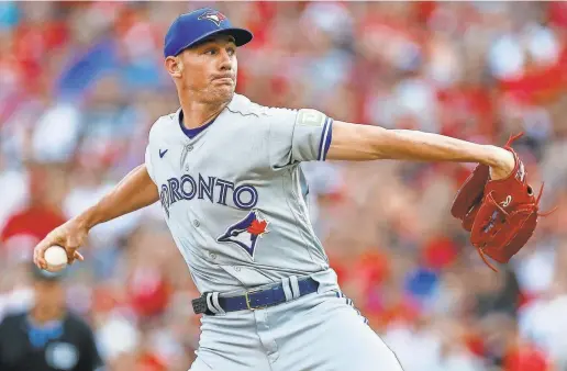  ?? KATIE STRATMAN/USA TODAY SPORTS ?? Chris Bassitt enters his second year with the Blue Jays after going 16-8 with a 3.60 ERA and 186 strikeouts in 200 innings in 2023.