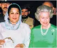  ??  ?? Kulsoom Nawaz during the Queen’s official visit to Pakistan in October 1997.