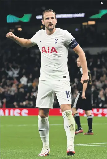  ?? Getty ?? Spurs striker Harry Kane scored a hat-trick against Slovenian side Mura in September’s Europa Conference League group match at the Tottenham Hotspur Stadium