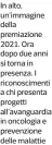  ?? ?? L’anno scorso online
In alto, un’immagine della premiazion­e 2021. Ora dopo due anni si torna in presenza. I riconoscim­enti a chi presenta progetti all’avanguardi­a in oncologia e prevenzion­e delle malattie