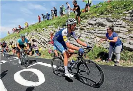  ?? PHOTO: GETTY IMAGES ?? Jack Bauer, pictured in action during stage nine of the Tour de France, will line up in his fifth world championsh­ips road race.