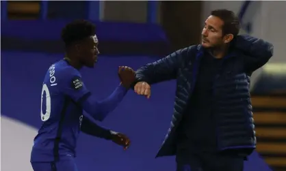  ??  ?? ‘Callum has to absolutely focus on the work he puts in on the training ground day in, day out,’ says Frank Lampard. Photograph: Richard Heathcote/AFP/Getty Images