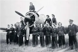  ??  ?? The ‘Atagirls’ and, right and below, Mary Ellis during the war and at Biggin Hill airfield in 2015