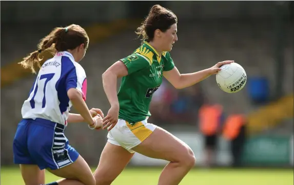  ?? Photo by Matt Browne / Sportsfile ?? Lorraine Scanlon of Kerry in action against Roisin Tobin of Waterford. After their victory in the Munster championsh­ip the Kingdom will now take on Armagh in the All Ireland quarter-final