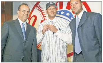  ?? N.Y. Post: Charles Wenzelberg ?? NO THANKS: After taking on Alex Rodriguez’s massive contract before the 2004 season, the Yankees may be facing a similar scenario with Giancarlo Stanton.