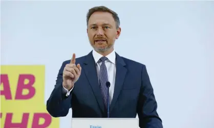  ?? Anadolu Agency/Getty Images ?? ‘Christian Lindner and the FDP stand for low taxes, debt limitation and a hard line towards Germany’s European partners.’ Photograph: