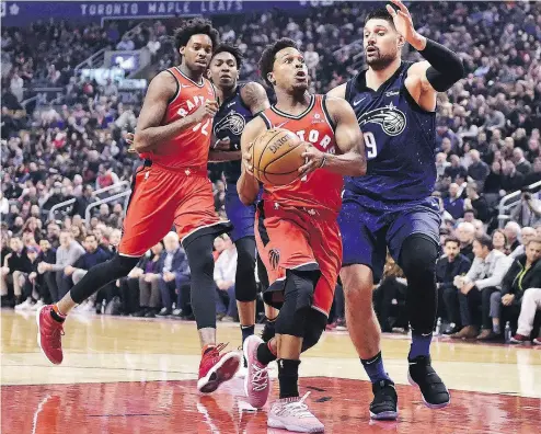  ?? FRANK GUNN / THE CANADIAN PRESS ?? Raptors guard Kyle Lowry says he’s treating Saturday’s game against Washington as a Game 7. “I think that’s how we’ve gotta play every single playoff game this year.” The Raptors are 1-12 in team history in the first game of a playoff series.