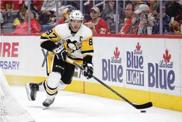  ?? AL GOLDIS / AP ?? Pittsburgh Penguins center Sidney Crosby, who turns 35 in August, tied for the team lead in scoring this year with 84 points, despite missing 13 games. His 1.22 points-per-game average was 17th-best in the NHL.