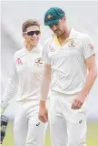  ?? Tim Paine and Pat Cummins. ??