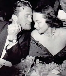  ??  ?? Icons: Kirk Douglas and Olivia de Havilland at Cannes in 1953