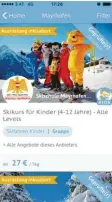  ?? Fotos: Anbieter ?? Die App „CheckYeti“liefert Informatio­nen über Ski- und Snowboardk­urse – auch für Kinder.