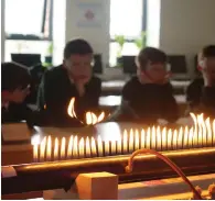  ??  ?? A selection of our Year 8 students participat­ing in Flame Tests