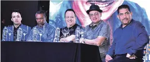  ?? FUENTE EXTERNA ?? Figuras. Protagonis­tas del evento artístico durante el encuentro con la prensa dominicana.