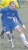  ??  ?? Two-goal Bryan Deasley (Lochee United).