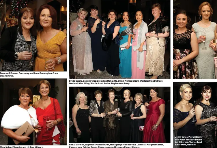  ??  ?? Frances O’Connor, Crossabeg and Anne Cunningham from Cleariesto­wn. Mary Nolan, Edermine and Liz Day, Kilmore. Breda Cleere, Castlebrid­ge; Geraldine McAuliffe, Glynn; Monica Iellem, Wexford; Gina De Claro, Wexford; Nina Ablog, Wexford and Janice...