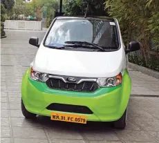  ??  ?? ⇧ Ola has purchased 100 such e2o Plus e-taxis, and set up 50 charging stations in Nagpur.