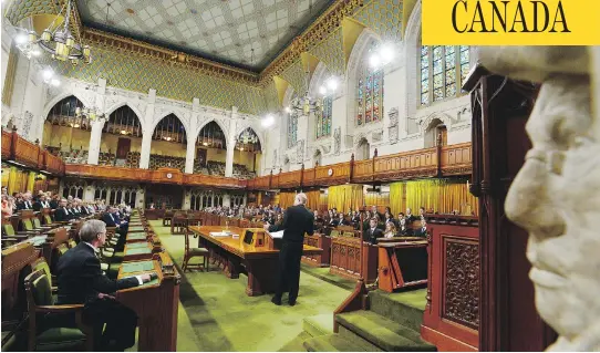  ?? SEAN KILPATRICK / THE CANADIAN PRESS ?? The broadcast from Parliament could be greatly improved with a few more cameras to get reaction shots, as well as show how empty the seats are, writes Andrew Coyne.
