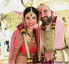  ??  ?? Wedded bliss: The radiant bride, Deborah, with the groom Dr Rajiv at the private ceremony in Udaipur. — Photo courtesy of ZUNG Ninja @The Photoz