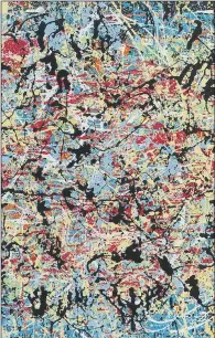  ?? PICTURE: PA WIRE ?? SHADES OF POLLOCK: ‘ Dab 2 2020’ a painting by pop star Ed Sheeran, inset, on sale as part of a charity auction.