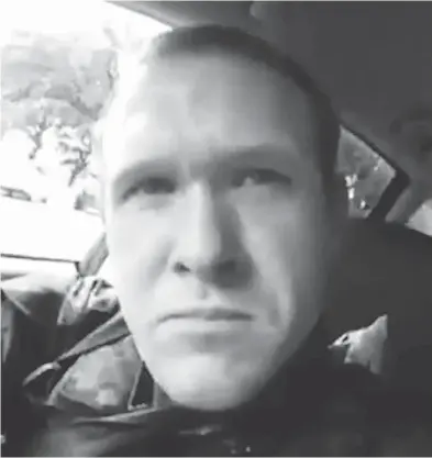  ?? SHOOTER’S VIDEO VIA THE ASSOCIATED ?? This video framegrab shows suspect Brenton Tarrant in a car before Friday’s shootings in Christchur­ch.