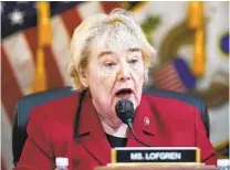  ?? J. SCOTT APPLEWHITE AP ?? Rep. Zoe Lofgren, D-San Jose, a member of the House panel investigat­ing the Capitol riot on Jan. 6, 2021, called the former president’s fundraisin­g off his election claims a “big rip-off.”