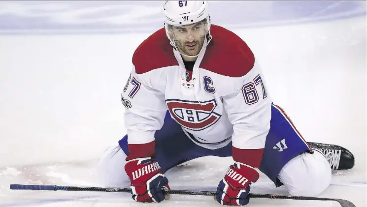 ?? MIKE EHRMANN/GETTY IMAGES ?? Montreal Canadiens captain Max Pacioretty could be a bargaining chip if GM Marc Bergevin wants to make a dramatic move before the NHL trade deadline.